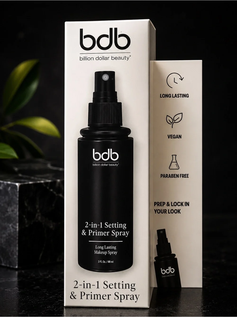 2-in-1 Setting & Primer Spray - Black